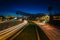 Long exposure of traffic on US 101 at night, in Ventura, Califor