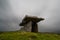 Long exposure view of the Poulnabrone Dolmen in County Clare of Western Ireland