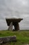 Long exposure view of the Poulnabrone Dolmen in County Clare of Western Ireland