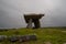 Long exposure view of the Poulnabrone Dolmen in County Clare of Western Ireland