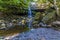 A long exposure view of Summerhill Force waterfall on the Bowlees Beck