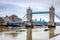 A long exposure view of the Tower Bridge,  a world-famous symbol of London