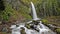 Long exposure water flowing of Dry Creek Falls in Cascade Locks Oregon 1080p