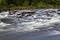 Long exposure of a water flowing in river