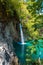 Long exposure waterfall in Plitvice natural Park