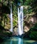 Long exposure of a waterfall in a rainforest