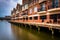 Long exposure of waterfront condominiums in Fells Point, Baltimore, Maryland.