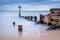 Long Exposure of Waymarker at Seaton Sluice harbour entrance