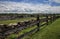 Long fence view in the country