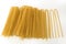 Long fusilli Italian dry raw pasta