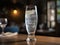 A long glass of pure sparkling water. AI generative