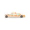 Long gold color just married limousine with flowers and rings