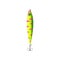 Long green lime fishing bait with double hook