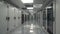 A Long Hallway With Rows of Servers