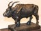 Long Horns Bubalus bronze statuette