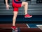 Long jump athlete