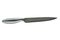 Long kitchen knife with steel handle insulated on white background