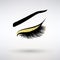 Long Lashes with Gold Decor
