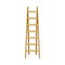 Long Light Wooden Step Folding Ladder Vector Illustration