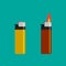 Long Lighters icon in flat style