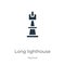 Long lighthouse icon vector. Trendy flat long lighthouse icon from nautical collection isolated on white background. Vector