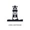 long lighthouse isolated icon. simple element illustration from nautical concept icons. long lighthouse editable logo sign symbol