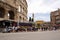 A long line in front of the entrance to the Pula arena