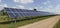 Long line of solar electric generation panels