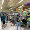 The long lines at typical grocery due to pandemic food hoarding