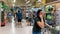 The long lines at typical grocery due to pandemic food hoarding