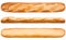 Long loaf. French bread isolated on the white background