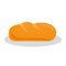 Long loaf icon. Bread vector illustration design