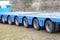 Long lorries for exceptional transport with twentyfour wheels