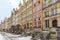 Long Market in Gdansk, empty main street in winter