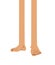 Long men legs isolated. Human pins. feet