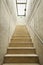Long narrow concrete staircase