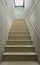 Long narrow concrete staircase