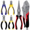 Long nose pliers. Cutting pliers design on white background.