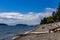 Long Pacific coast of Sechelt Beach, Sunshine Coast, BC, Canada