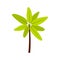 Long palm icon, flat style