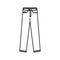 long pants icon, long pant vector outline