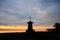 Long Point lighthouse; Cayuga Lake; golden sunset