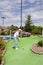 Long Putt On Mini Golf Course