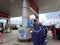 Long queues to fill subsidized gasoline