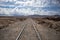 Long rails in the Uyuni Salt Flat, Bolivia