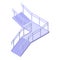 Long ramp icon isometric vector. Hospital disabled ramp