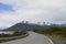 LONG ROAD,GLACIER AND GLOBAL WARMING PERITO MORENO IN EL CALAFATE PATAGONIA ARGENTINA