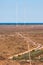 Long road leading to Naval Base antennas, Exmouth Australia.