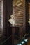 The Long Room interior Of The Old Library At Trinity College. Marble busts of great people and shelves with antique tomes