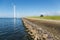 Long row off shore wind turbines in the Dutch sea